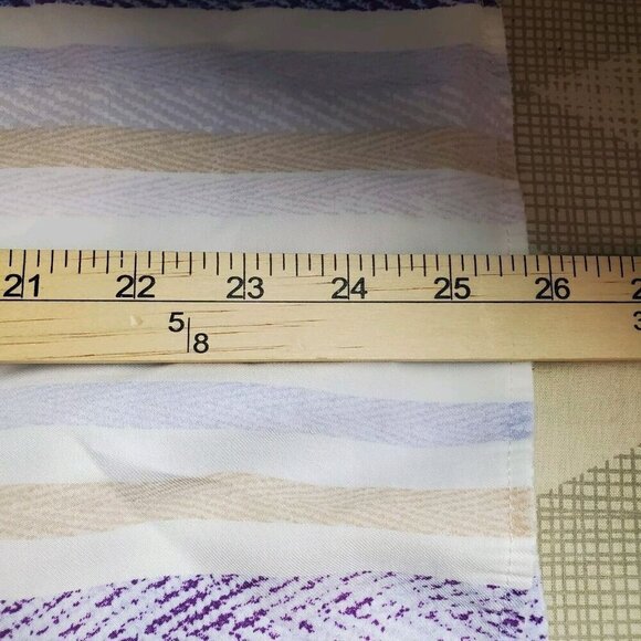 Chico's Button Up Shirt Size 0 US Small Lightweight White Blue Tan Stripes Coast - Picture 10 of 13